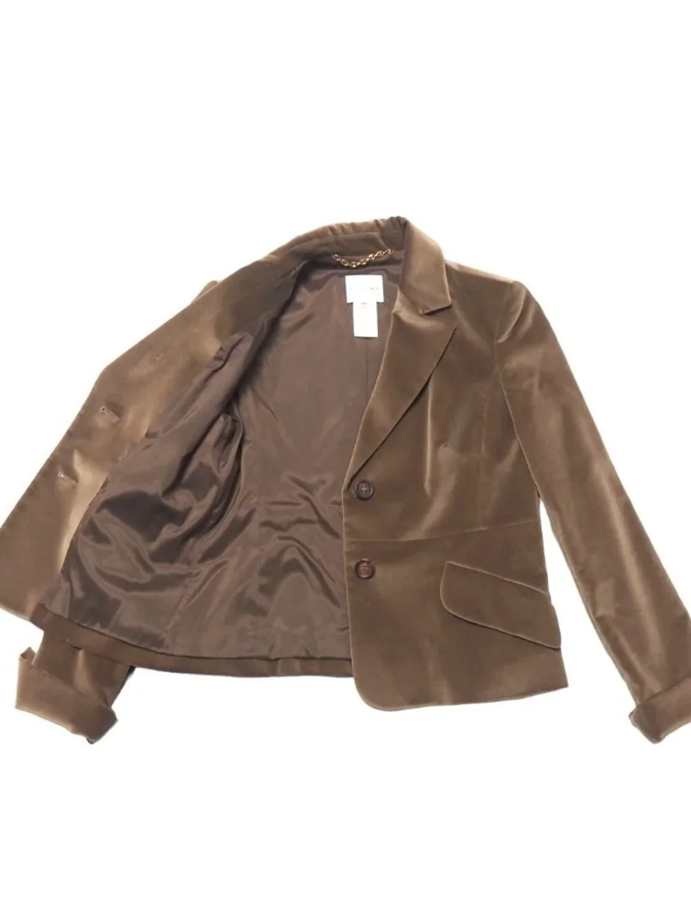 Celine Tailored Jacket 40 Velour Leather - Picture 5 of 7